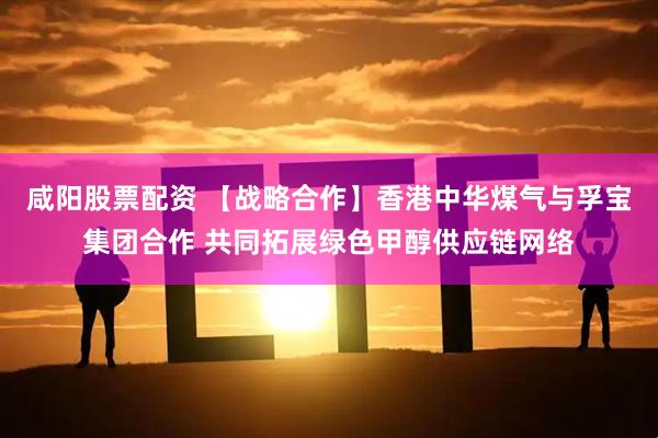 咸阳股票配资 【战略合作】香港中华煤气与孚宝集团合作 共同拓展绿色甲醇供应链网络